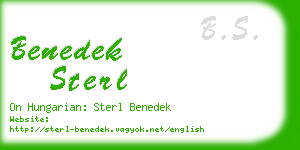benedek sterl business card
